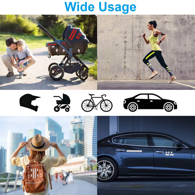 High Visibility Reflective Stickers for Clothing Backpack Vehicle Trucks Strollers