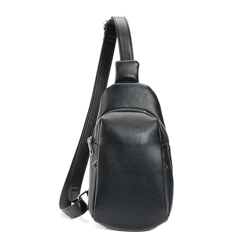 Bolsa de Peito de Couro PU Multifuncional para Homens e Mulheres, Impermeável, Sport Sling Bagpack, Mochila de Viagem, Novo Design
