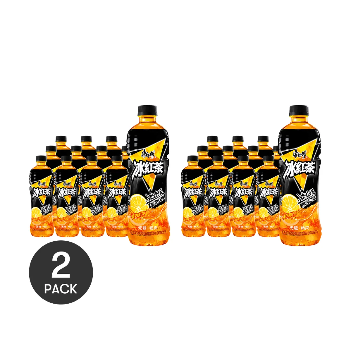 [2Packs 24Pieces] MASTER KONG [Value Pack]Sugar-Free Iced Black Tea, 16.9fl oz*12Pieces*2Packs