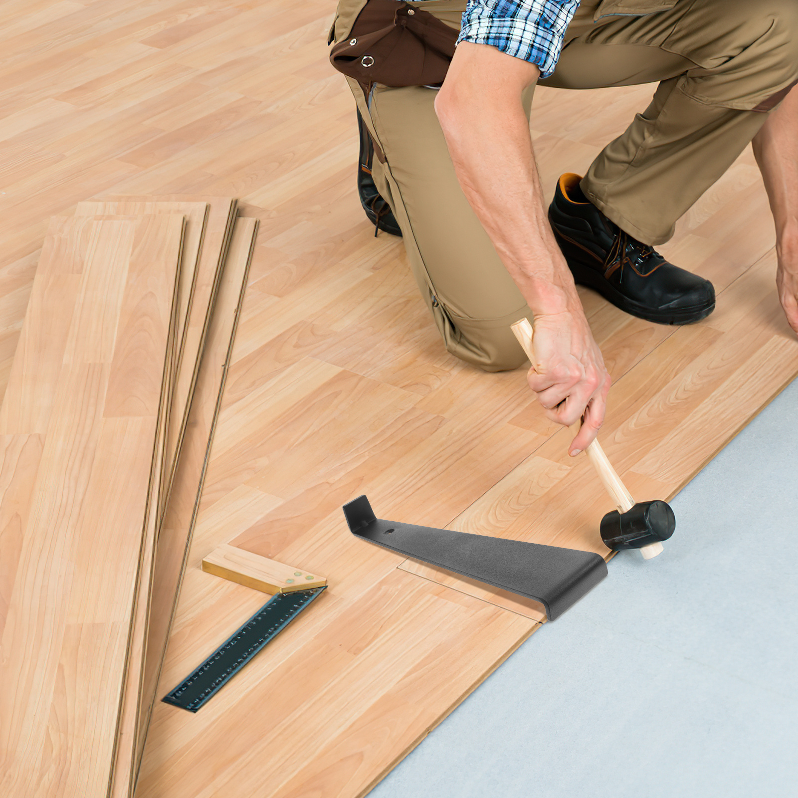 Pull Bar For Laminate Wood Flooring Installation Heavy Duty Floor Gap Tool Durable Vinyl Plank Flooring Tools