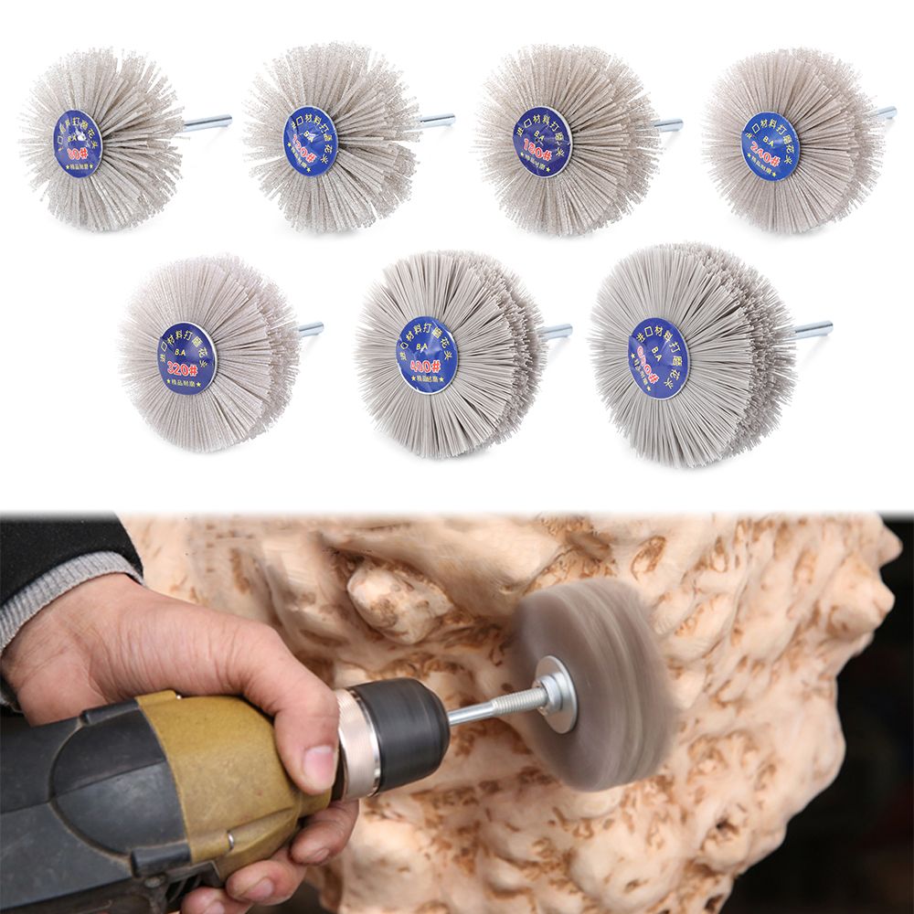 Wood Furniture Drill Polishing Deburring Grinder Abrasive Wire Grinding Flower Head Nylon Wheel Brush Electric Drill Polishing