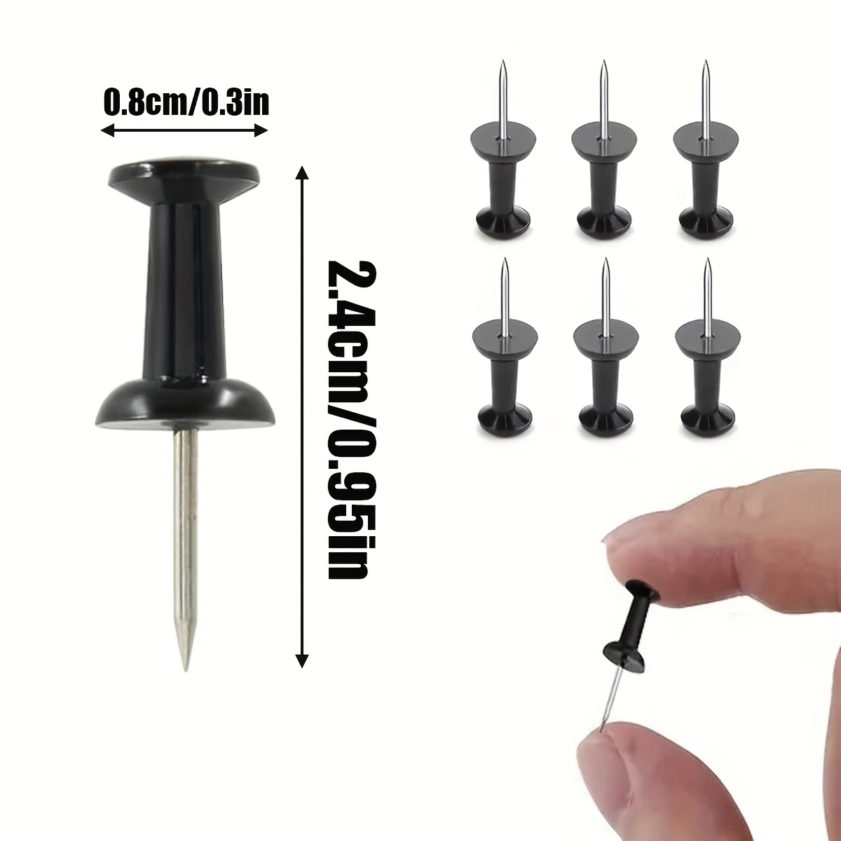 50pcs Push Pins, Photo Postcard Decoration Transparent Tacks for Photo Wall, Bulletin Board, Home Wall, Home Office School