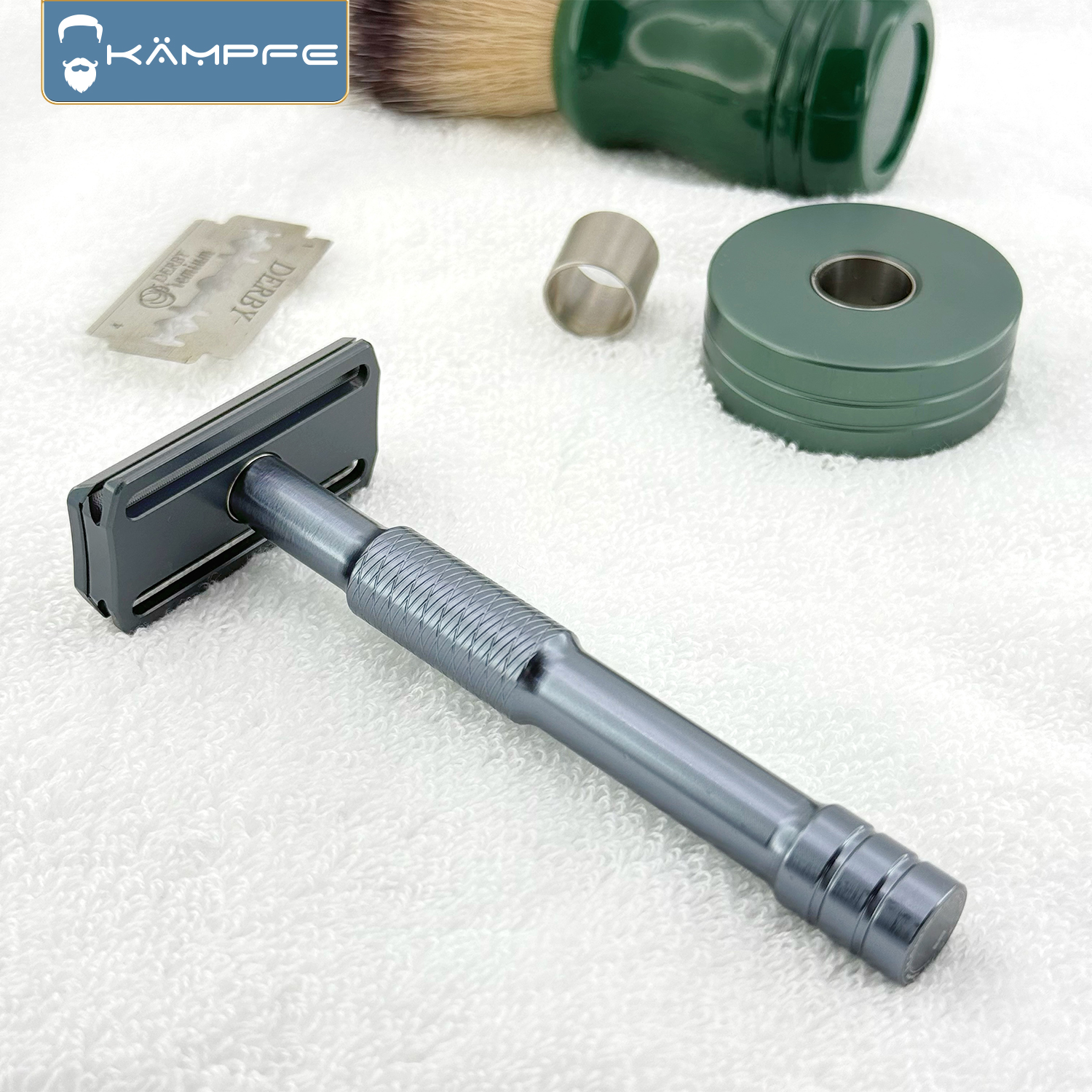 KAMPFE CNC Carving Aluminum Alloy Double sided mild Manual Safety Shaver Men's Gift Haircutting Tool Women's Scratcher