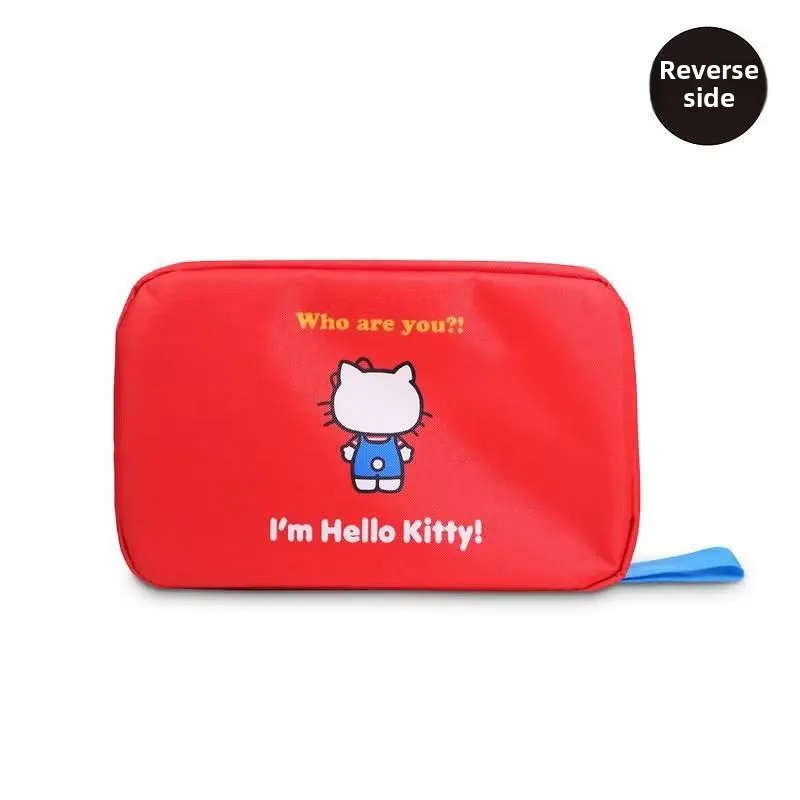 Hello Kitty Cartoon składana torba do przechowywania kosmetyków przenośna torebka ścienna o dużej pojemności do zawieszenia prezenty urodzinowe dla dziewczynek