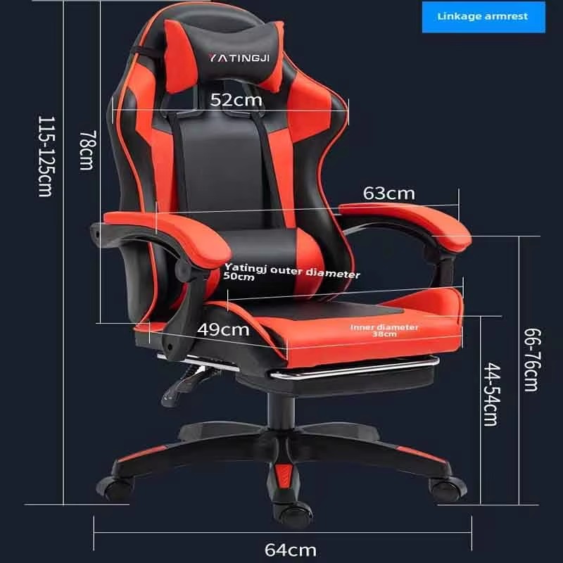 Gaming Gaming Chair Ergonomic Comfortable Leather Gaming Chair Reclining Lifting High Back Rotating Racing Gaming Chair