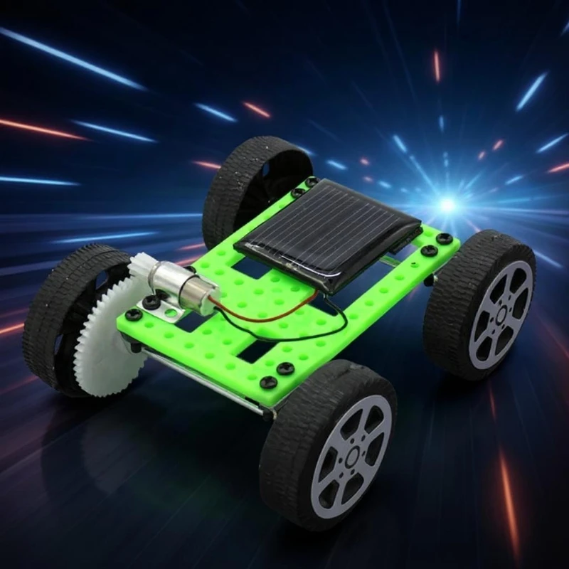 Kit per auto ad energia solare fai-da-te - Mini giocattolo educativo STEM per bambini, modello assemblato per esperimenti scientifici, regalo di compleanno creativo