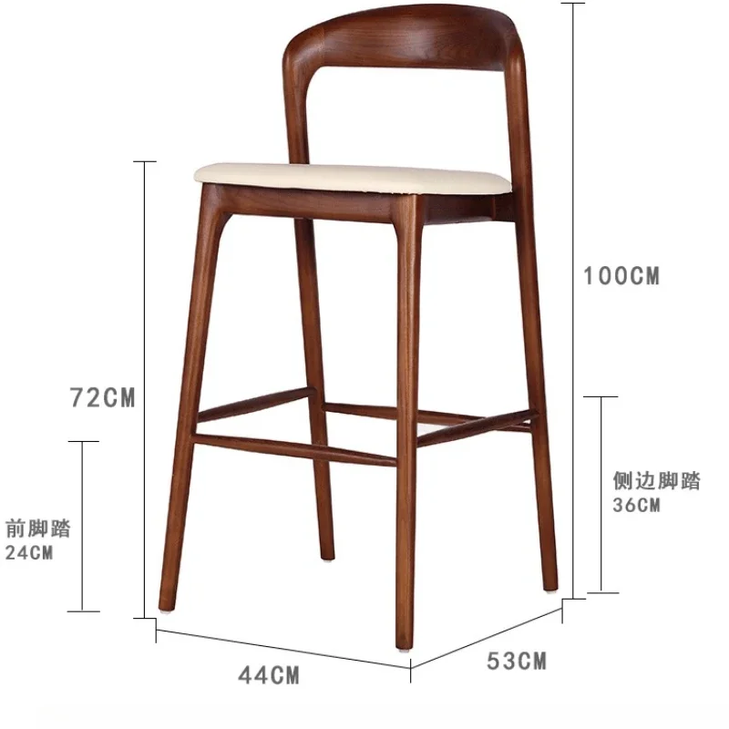 โมเดิร์น Commercia ความสูงเคาน์เตอร์เก้าอี้บาร์ห้องครัว Accent ไม้ Outboor เก้าอี้บาร์ Minimalistic สํานักงาน Taburete Alto เฟอร์นิเจอร์
