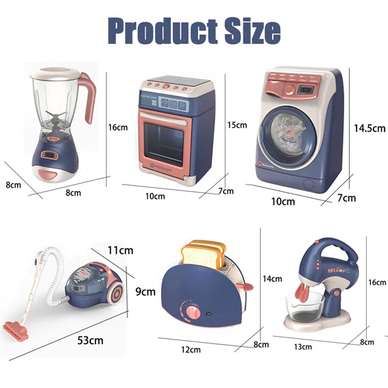 Ensemble de jouets de simulation électrique pour enfants, appareils de cuisine, jeu de son et de lumière, cadeau d'anniversaire pour enfants