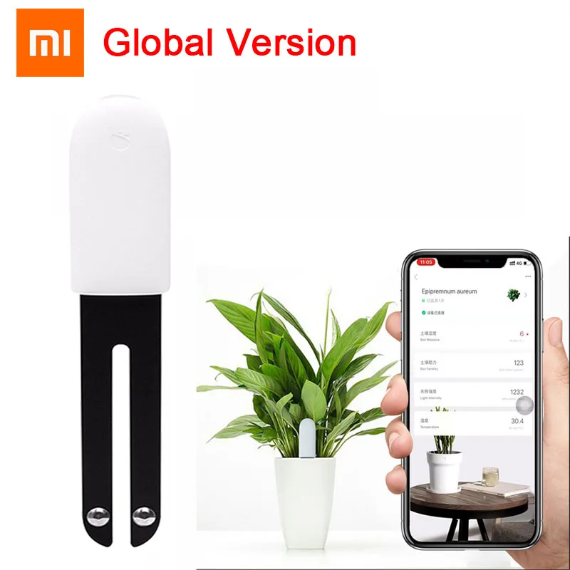 Xiaomi Mi Hệ Thực Vật Màn Hình Kỹ Thuật Số Phiên Bản Quốc Tế Hoa Cỏ Chăm Sóc Đất Nước Đèn Bút Thử Điện Thông Minh Cảm Biến Cho Sân Vườn Thực Vật