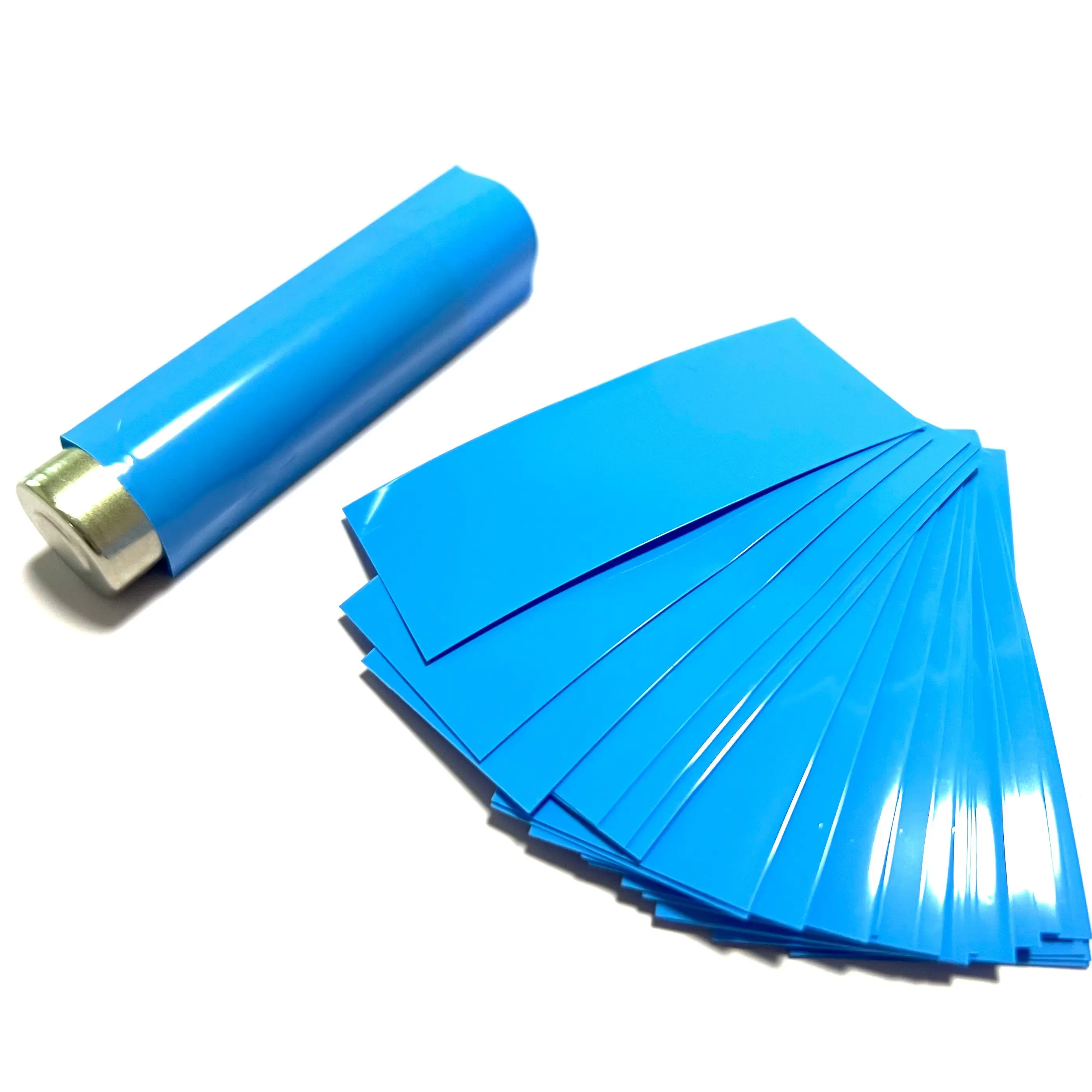 100 Stuks Platte PVC Krimpkous Batterij Wrap Voor 18650 Lithiumbatterij Krimpkous Diverse Kit Zelfklevende Isolator