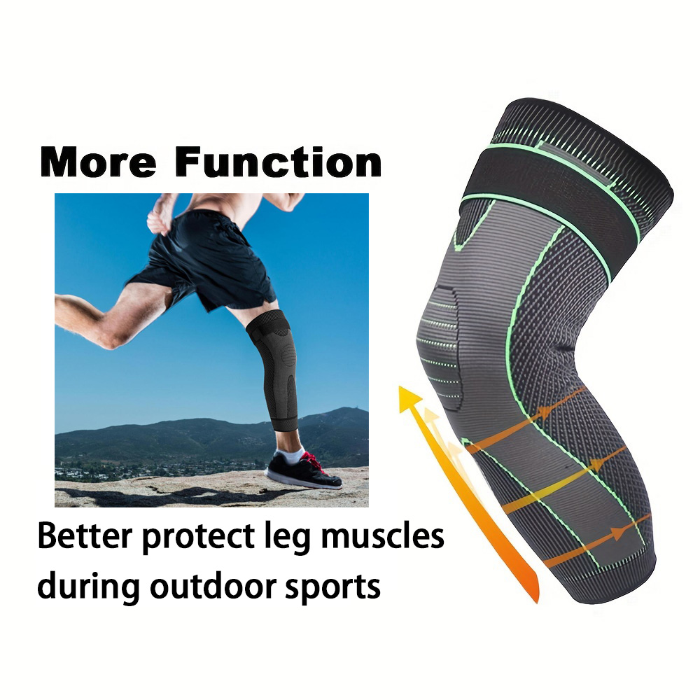 1/2 Pcs Compression Knee Pads Support Lengthen Stripe Sport Sleeve Arthritis Joint Pain Protector Elastic Kneepad Brace