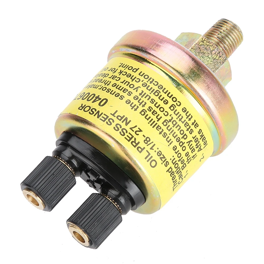 Sensor De Pressão De Óleo Universal para Carro, 1/8 NPT, Substituição Do Motor, Dual End Design, Medidor De Reposição, Auto Acessórios