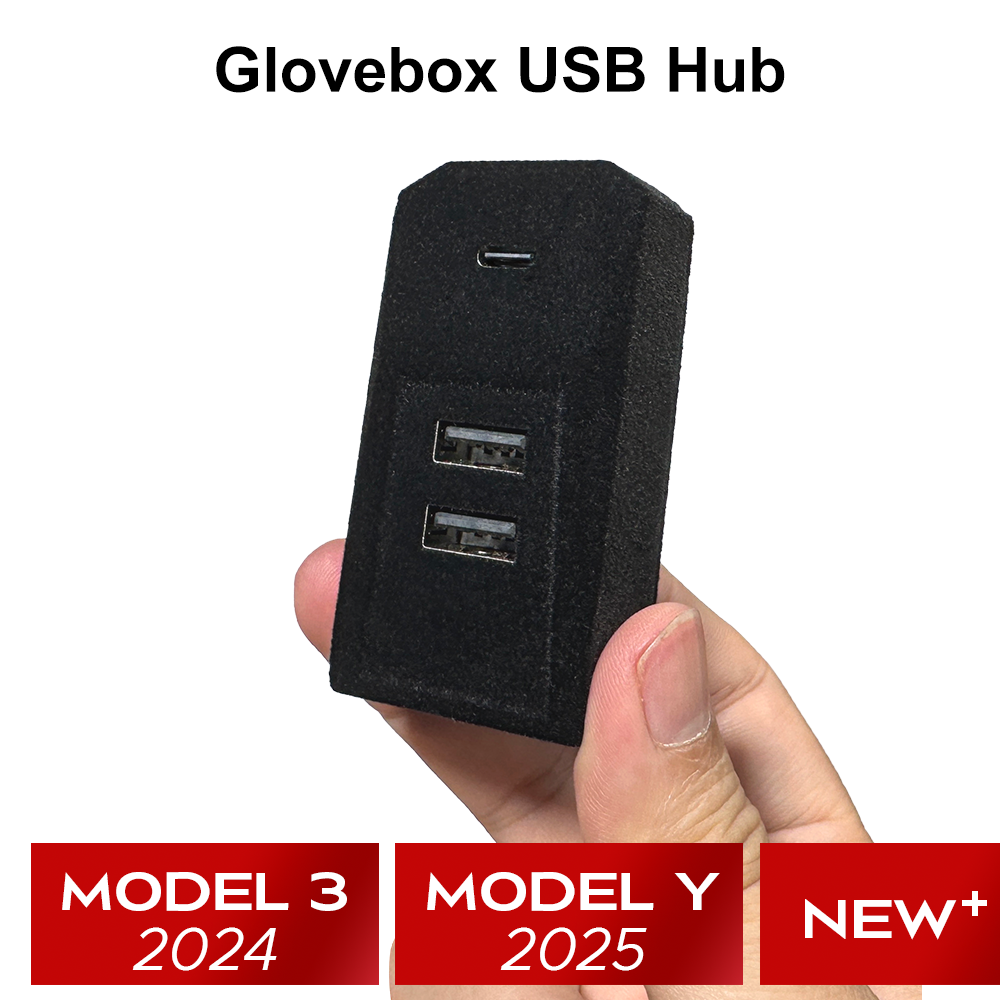 USB-концентратор Glovebox для Tesla New Model Y Launch Juniper 2025 Model 3 Highland 2024, разветвитель порта Type-C, док-станция для передачи данных