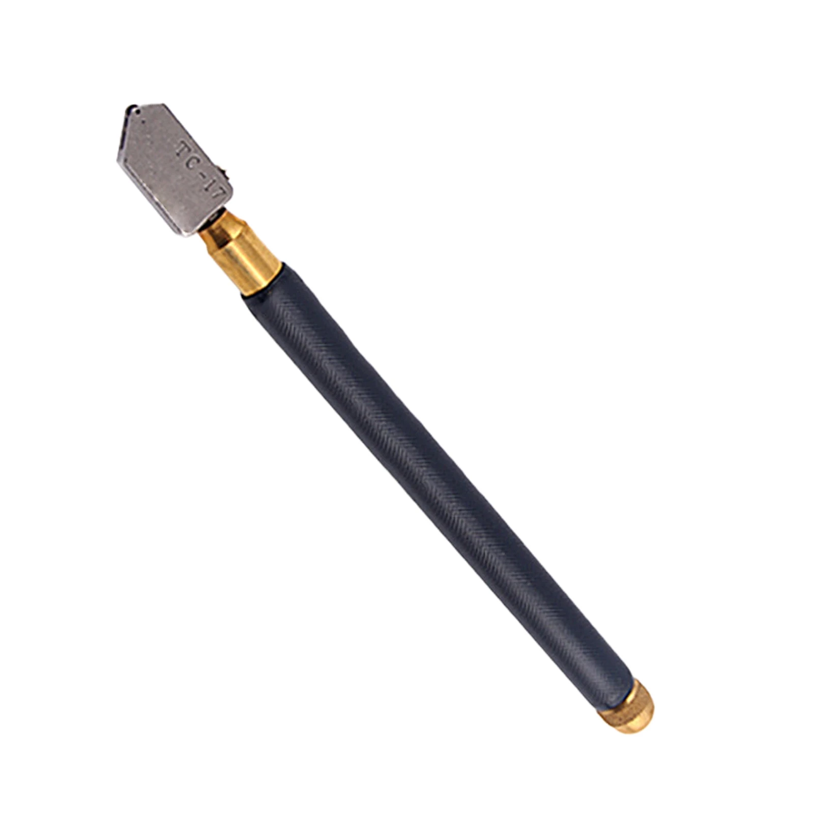 TOYO TC-17 cortador de vidrio y aceite mango de Metal herramienta de corte de cabeza recta de diamante nuevo negro 17,5 cm