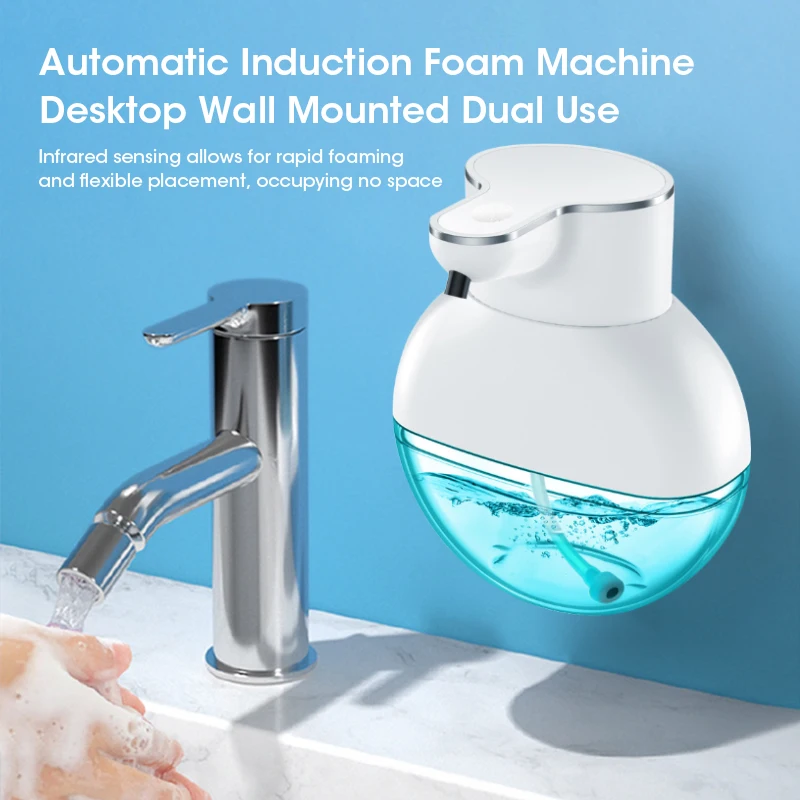 NOCCLILI Slimme Zeepdispenser 420 ml Touchless Bewegingssensor Wassen Handapparaat Wandmontage Vloeibare Zeepdispenser
