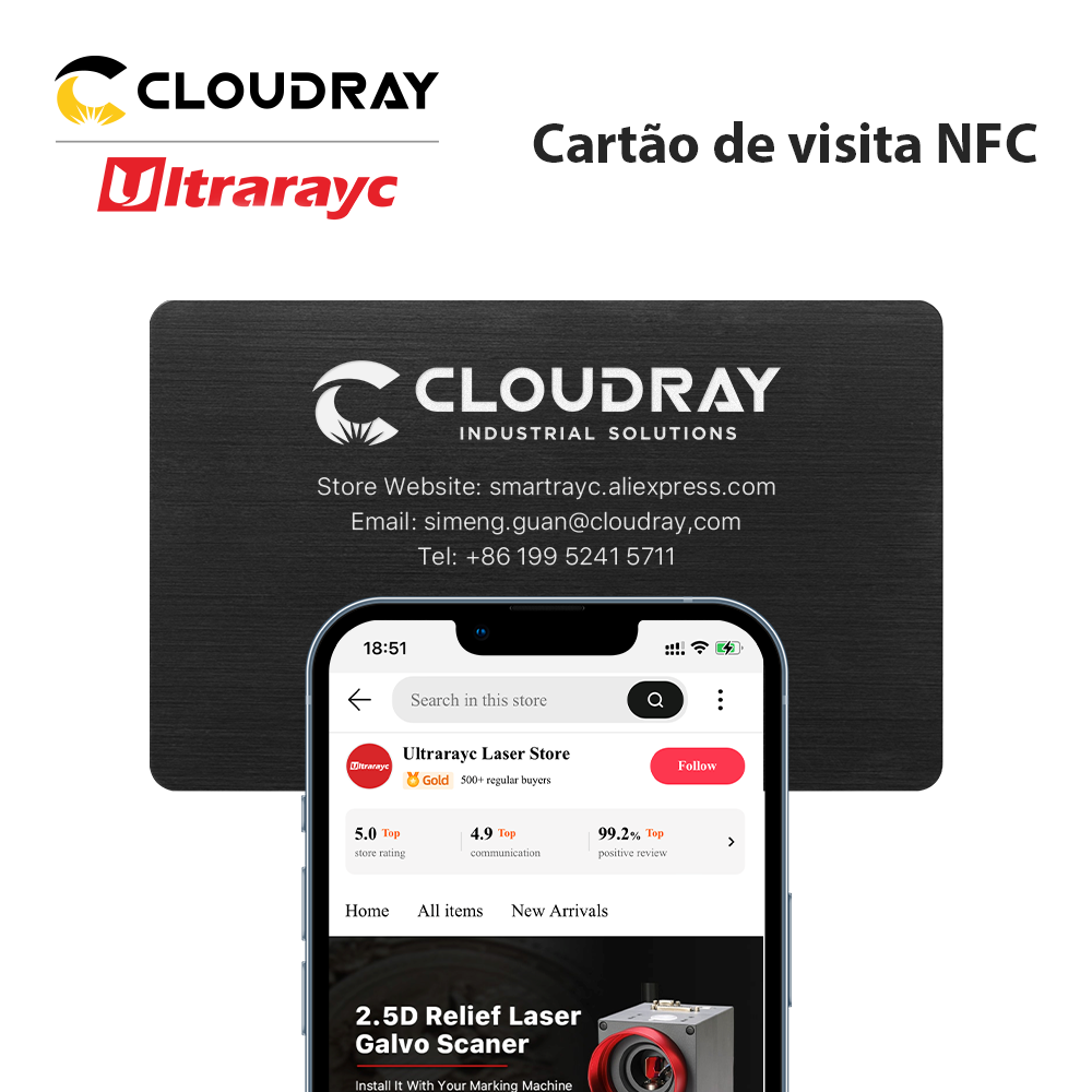 Ultrarayc nfc chip de metal em branco cartão de nome comercial cetim aço & pvc híbrido escondido nfc controle acesso gravação a laser cartão diy