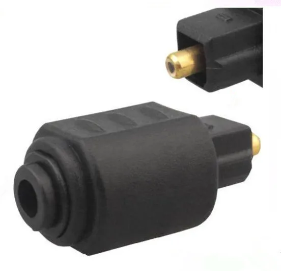 Cabezal de conversión de fibra óptica negra, enchufe Toslink óptico de 3,5mm, Mini conector hembra a adaptador de Audio Digital Toslink M, 1 ud./3 uds.