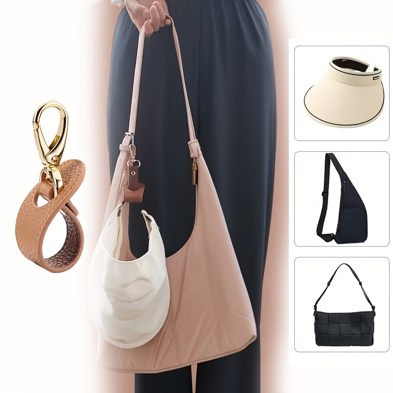 Pu Leather Handbag Hook, Prevent Hat Loss. Space-Saving Sun Hat Storage Clip, Perfect For Outdoor Activities.