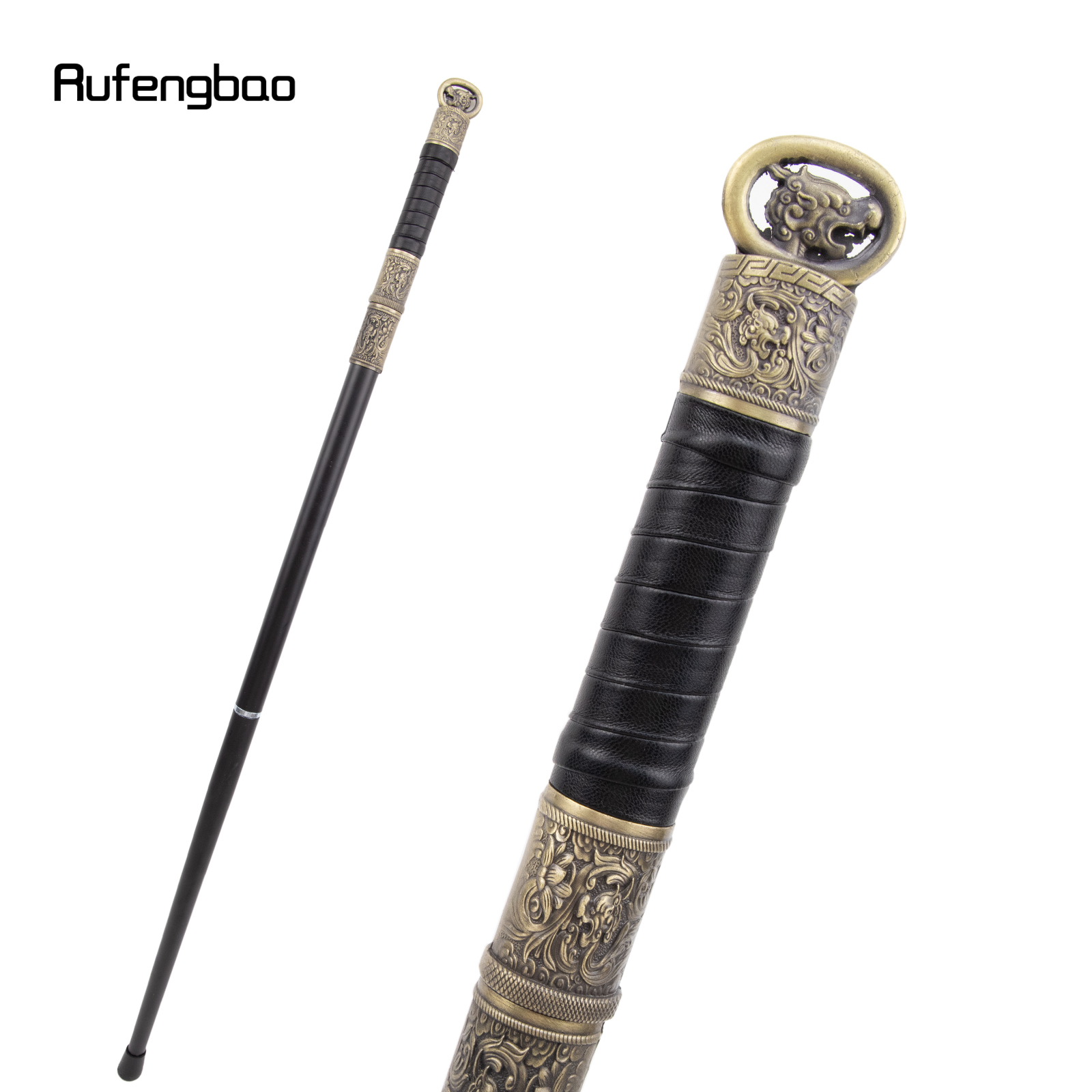 Kupfer schwarz Drachen griff Steampunk Gehstock Mode Gehstock Gentleman Luxus Crosier Knopf Gehstock 97cm