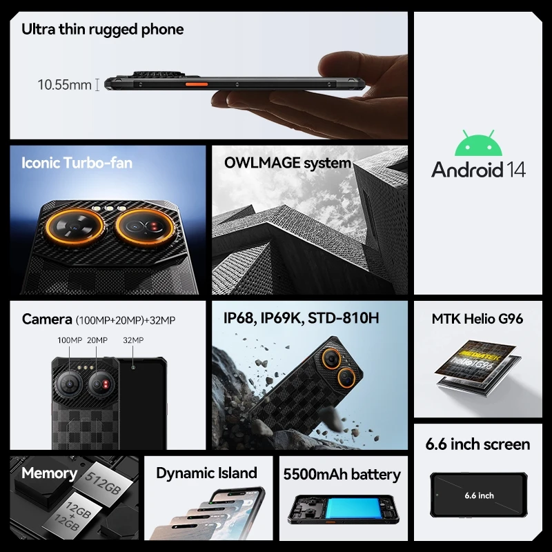 [World Premiere] IIIF150 Air3 Rugged Machine 12GB 512GB 100MP Camera Dynamic Island UltraThin Rugged 30W Fast Charge Android 14