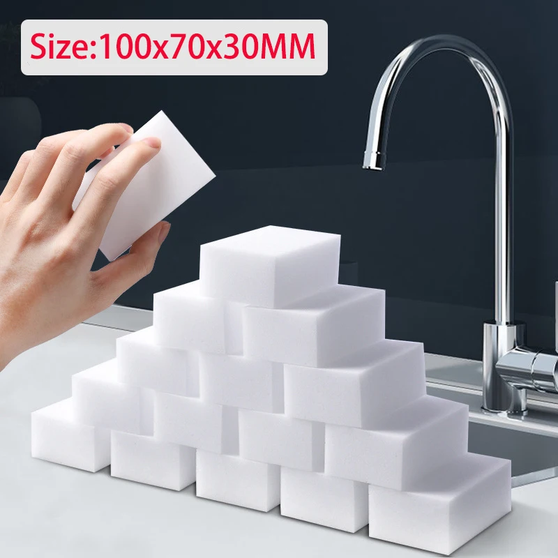 Esponja de melamina de 100x70x30mm, esponja mágica blanca, limpiador de borrador, esponja de limpieza para cocina, baño, herramientas de limpieza de oficina