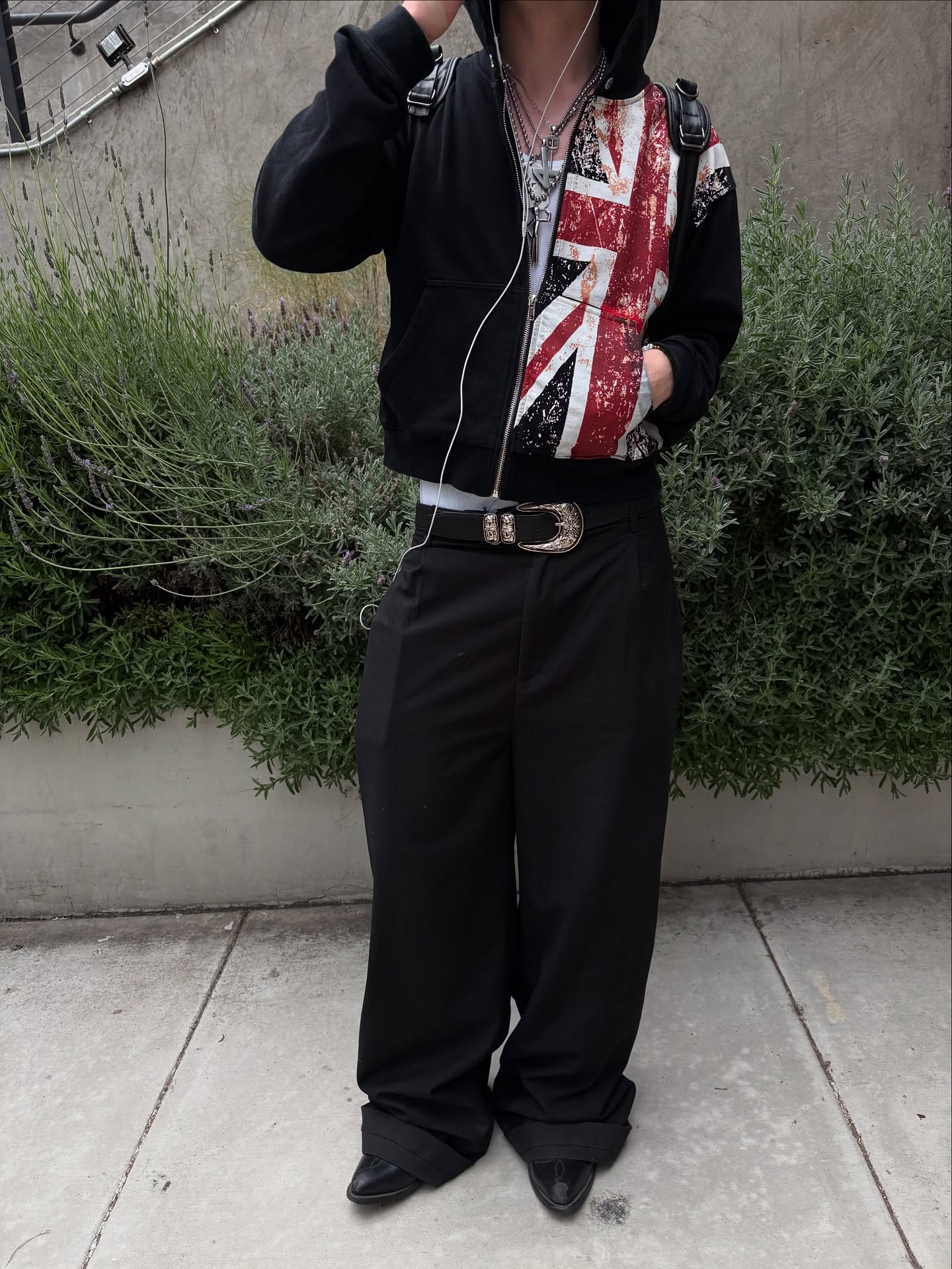 Britse vlag bedrukt vest met capuchon modieuze effen kleur oversized sweatshirt Y2K Harajuku Hip Hop Gothic casual kleding