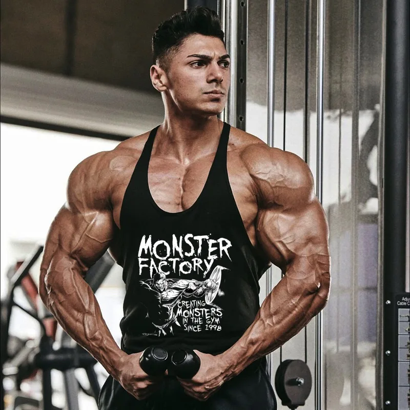 Gym T-Shirts Hosenträger Mann Stringer Fitness Shirt Bodybuilding Shirt Herren Top für Fitness Westen Herren Weste Ärmelloses Sweatshirt