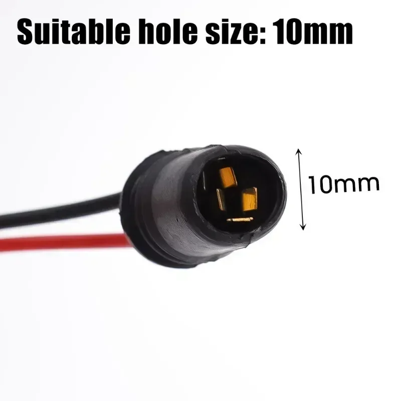 DC12V T10 W5W 147 Socket Marker Instrument Lights Holder Connector Wire Bulb Soft Rubber Harness Replacement Car Parts