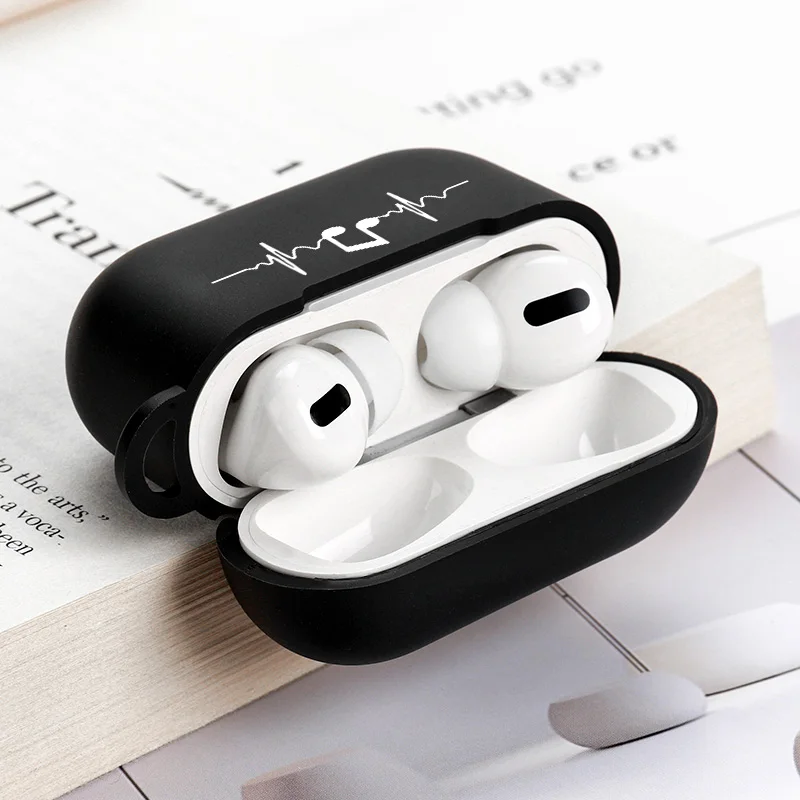 Funda para Apple Airpods Pro 2, fundas con eslogan, texto Simple, no Touch, Airpods Pro 2, 4, 3, silicona negra, funda para auriculares Air pod Pro2 Capas
