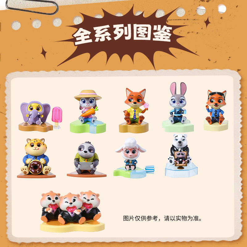 New Authentic Disney Zootopia Series Good Sitting Blind Box Trendy Ornament Handmade Cute Anime Figure Decor Toys Gift