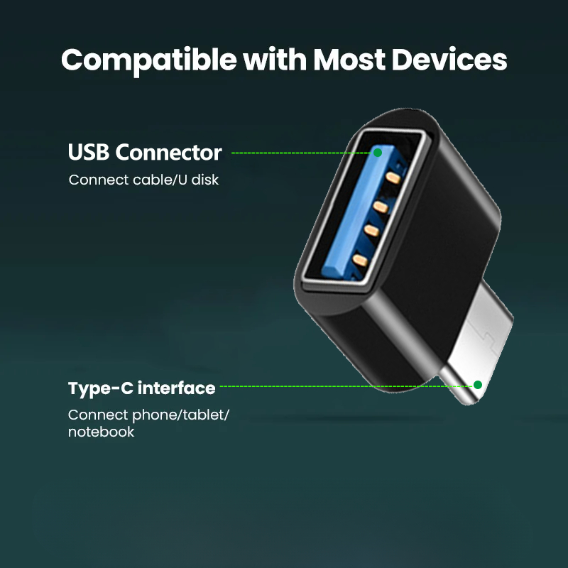 Adattatore da tipo C a USB 3.0 USB-C 3.1 Maschio OTG A Femmina Connettore dati per MacBook Pro iPad Mini 6/Pro MacBook Air Tipo C Dispositivi