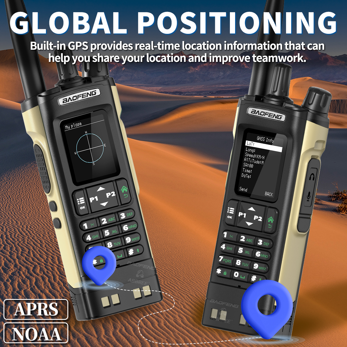 BAOFENG DMR DM-32 Digital Walkie Talkie GPS Dual Mode Analog TDMA Dual Time Slot Air Band APRS Digital Call For UV-32 Ham Radio