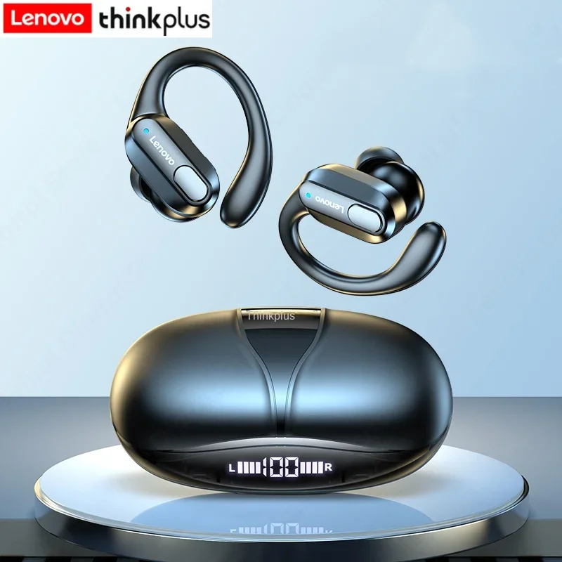 Cuffie wireless sportive Lenovo XT80 con microfoni, controllo pulsanti, display di alimentazione a LED, audio stereo Hi-Fi