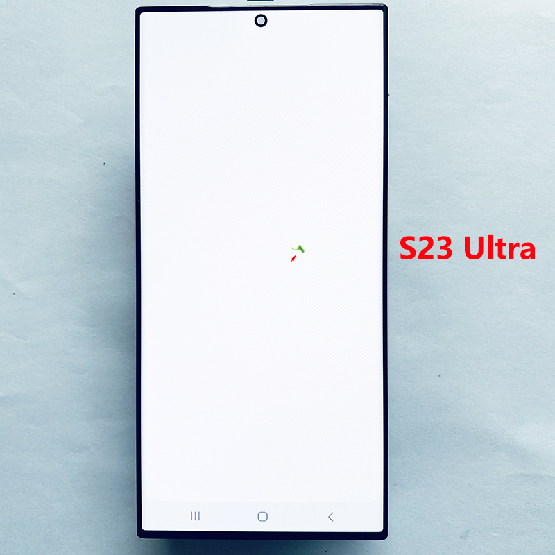 SUPER AMOLED S23U LCD Für Samsung S23 Ultra 5G S918E S918B S918U LCD Display Touch Screen Mit Rahmen Digitizer montage Mit Dot