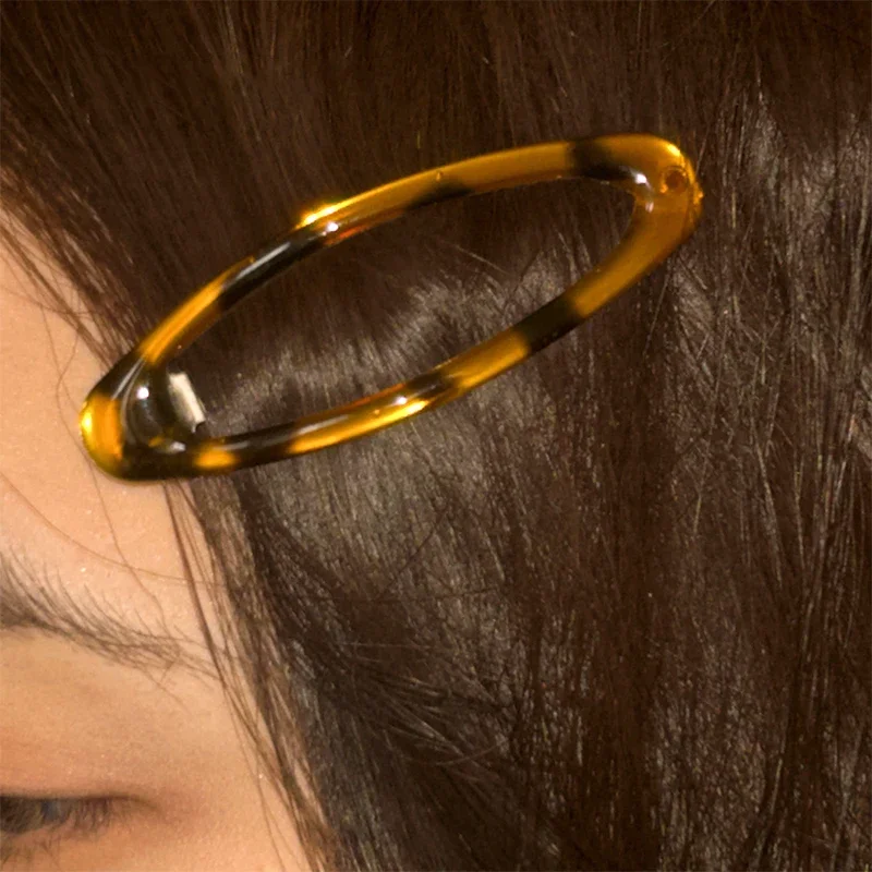 Accesorios Vintage con pegamento con estampado de leopardo, pinzas ovaladas para el cabello, bonito abalorio coreano BB, joyería Y2K para mujer, accesorios para el cabello Y2K