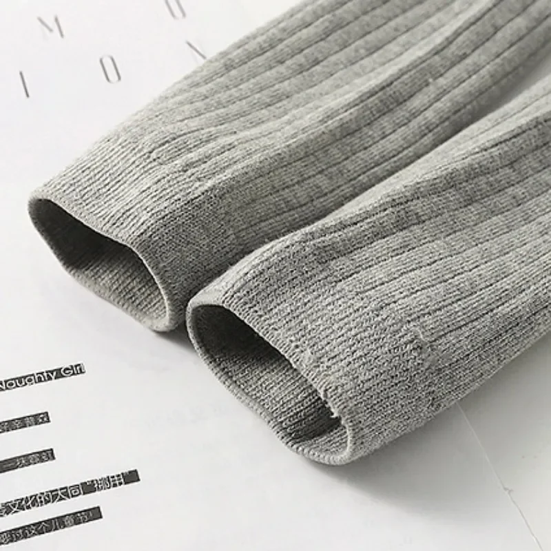 2025 베이비 스타킹 소녀 스트레치 레깅스 바지 봄 가을 겨울 유아 어린이 니트 바지 핑크 옐로우 화이트 색상