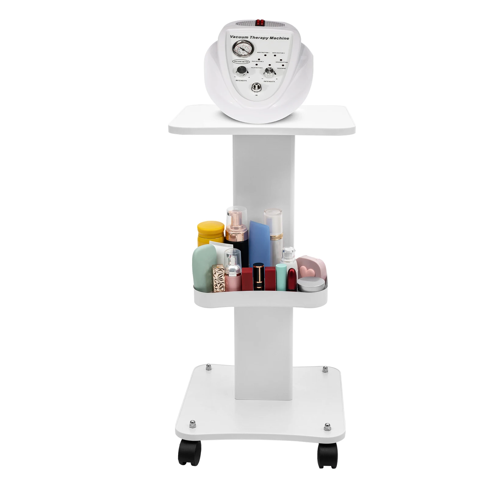 Carrinho de carrinho com rodas, suporte de carrinho para máquina de beleza de spa de salão de beleza, carga de 135 libras, máquina de esteticista rolante de 3 camadas móvel para ins