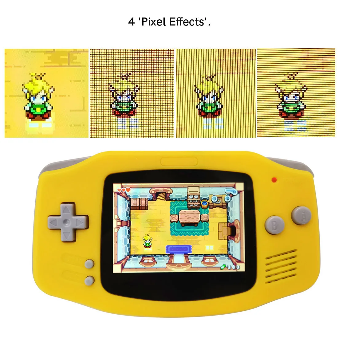 KIT de retroiluminación LCD IPS laminado GBA V5, batería de litio recargable integrada de 1800mAh, puerto tipo c para Gameboy Adavance GBA Shell
