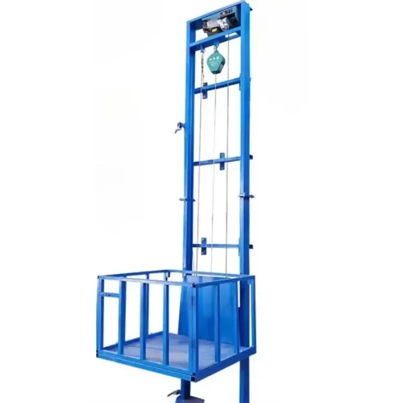 Plataforma elevadora eléctrica, elevador de carga pequeño hidráulico totalmente automático, elevación de 2-8m, pista de fábrica de almacén móvil