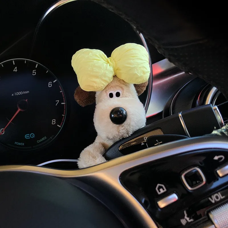 Plush Puppy คลัทช์ตกแต่งรถ Wiper เลี้ยวสัญญาณสวิทช์เครื่องประดับ Kawaii Bowknot สุนัขรถ Wiper ตุ๊กตา Auto อุปกรณ์ตกแต่งภายใน