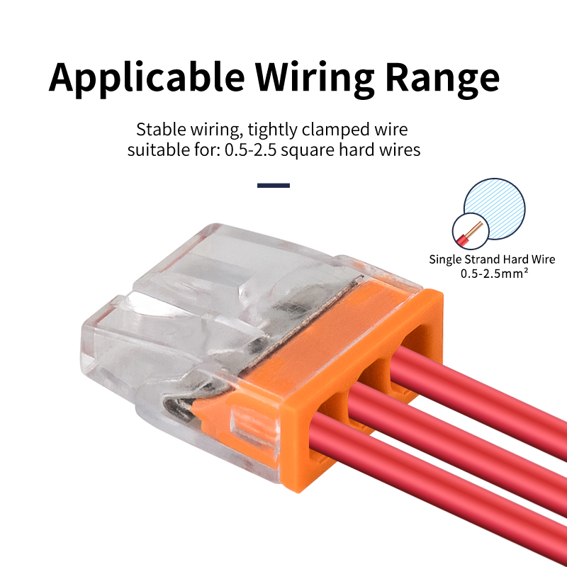 JINH 100 Uds CMK 20 Mini conectores de cable rápidos 2/3/4/5/6/8 puertos bloque de terminales duro inoxidable fácil eléctrico empuje rápido
