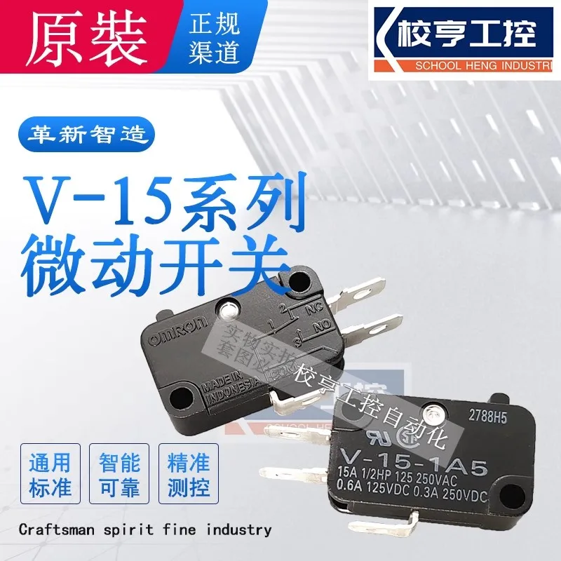 V-155 156 15-1C25 153 151 154 152-1C25 1A5-T genuino Omron interruptor micro táctil de límite de viaje ultrapequeño contacto Ag 3 pines 15A