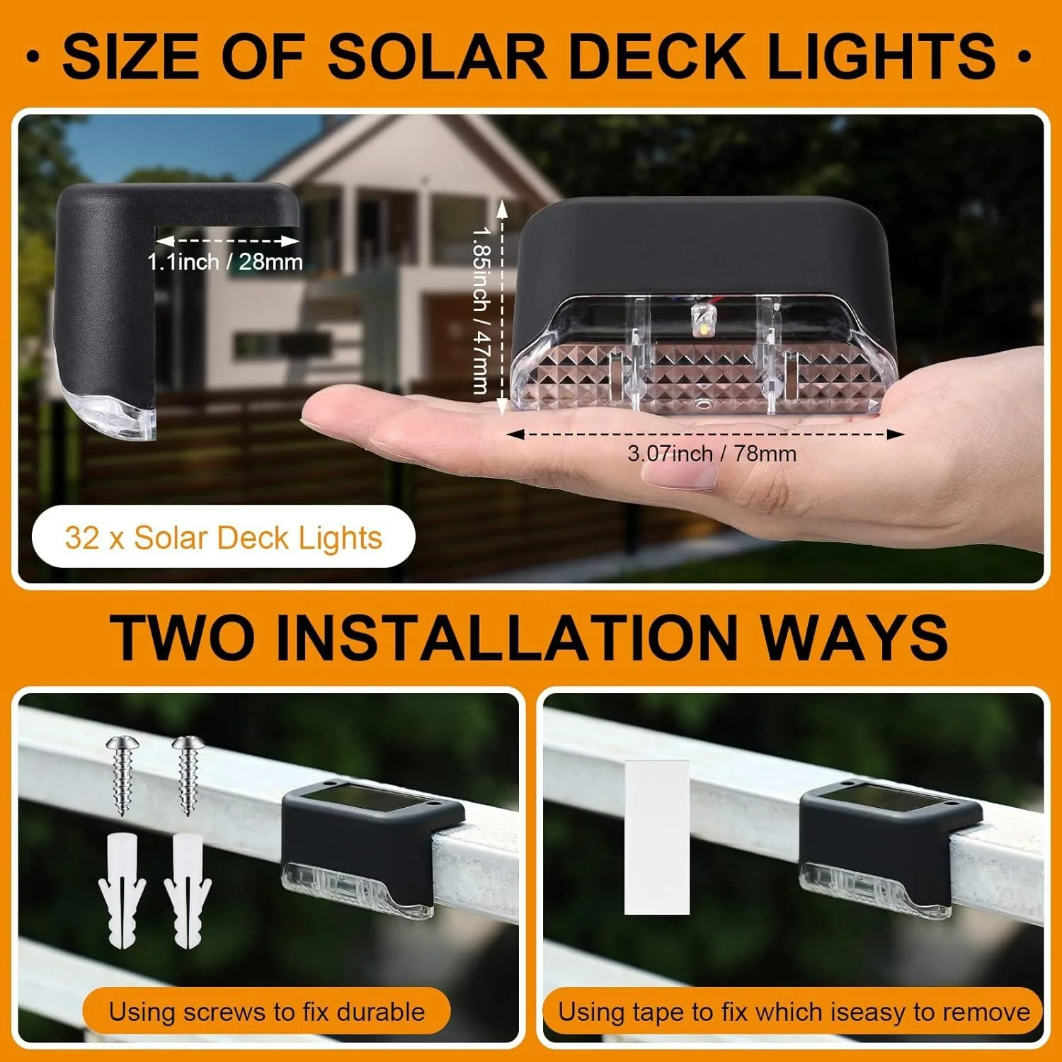 4-32 Pack LED Solar Step Lamp Path Stair Outdoor Garden Lights Wodoodporna dekoracja balkonowa do oświetlenia schodów Patio Stair Fence Light ﻿