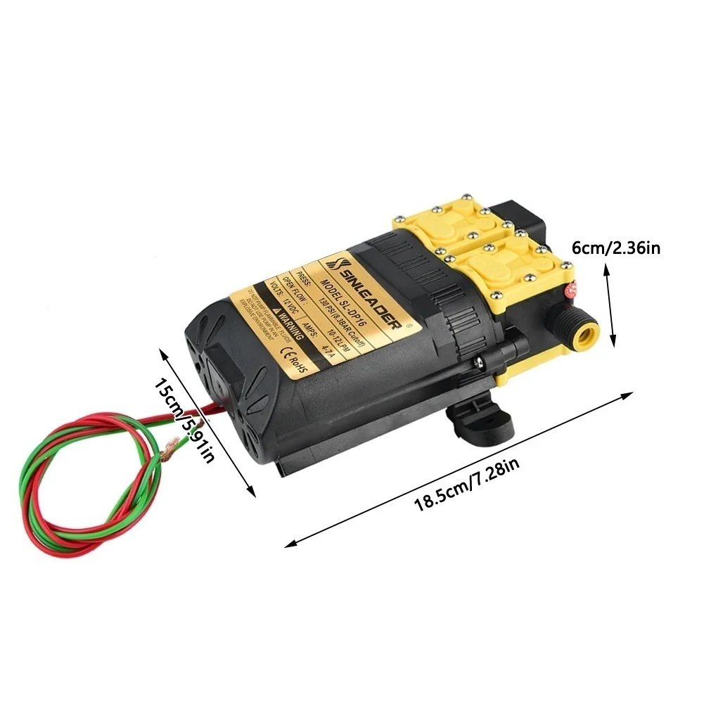 12V 7A 10L/min แรงดันสูงการเกษตรไฟฟ้าปั๊มน้ํา Sprayer ปั๊ม Dual-Core Power การเกษตรไฟฟ้า