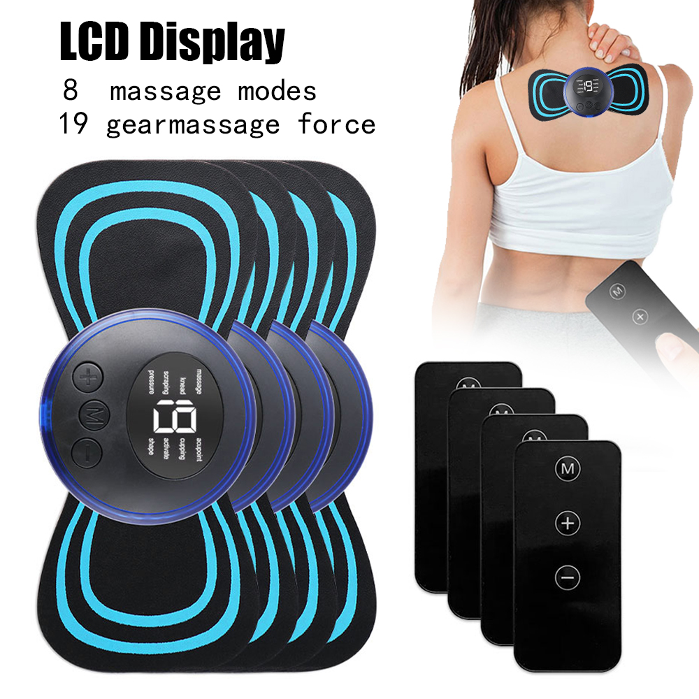 Masajeador de cuello de pulso eléctrico, Mini masaje Cervical, cojín relajante para hombro, pierna, Estimulador muscular corporal Cervical, alivio del dolor