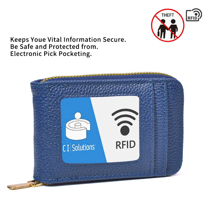 Tarjetero RFID, billetera Unisex, billeteras pequeñas impermeables de cuero PU con Clip para dinero, tarjetero de diseñador