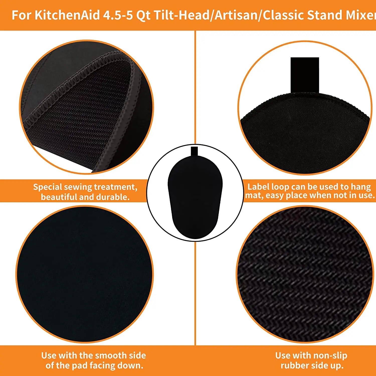 Sliding Mat for Kitchenaid Mixer Mover Slider Mat Pad Stand Mixer, Kitchen Appliance Slider Mat Compatible Kitchen Accessory