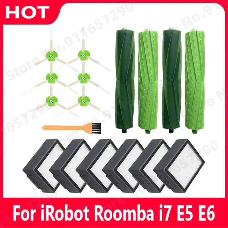 Phụ Kiện Bộ Lọc Hepa Bên Bàn Chải Cọ Lăn Cho IRobot Roomba I7 E5 E6 I Series Robot Hút Bụi Thay Thế Dự Phòng các Bộ Phận