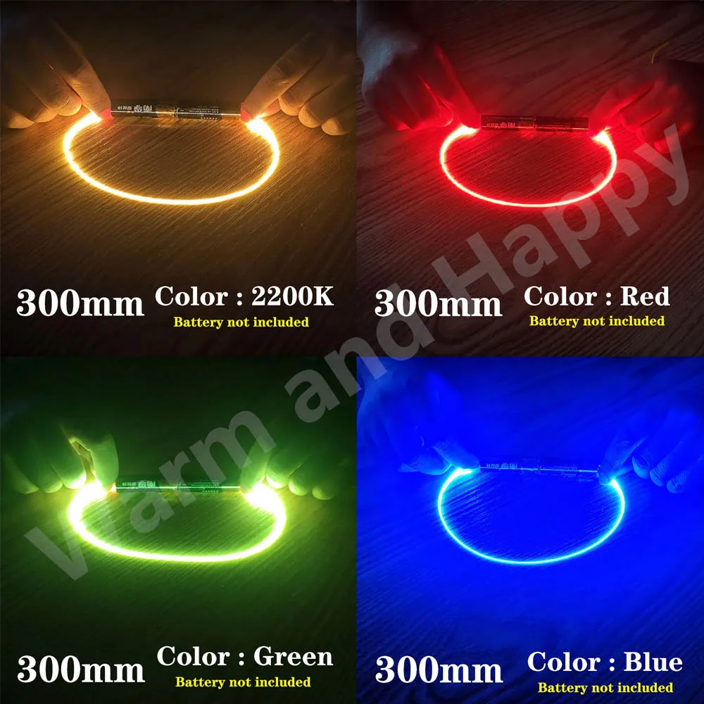10 Chiếc DC3V 130Mm 300Mm Ấm Retro Edison Bóng Đèn LED Đèn Dây Tóc Phần Điốt LED Dẻo Dây Tóc Cho giáng Sinh Đèn Trang Trí