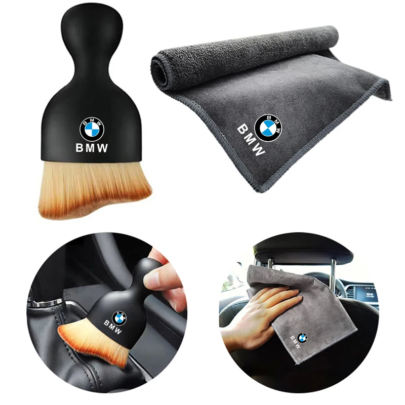 Herramienta de cepillo suave para limpieza de coche, removedor de polvo, toalla de lavado para BMW 1 3 5 7 Series X1 X3 X4 X5 F10 F15 F16 F20 F30 F18 F25 M3 M4 E34